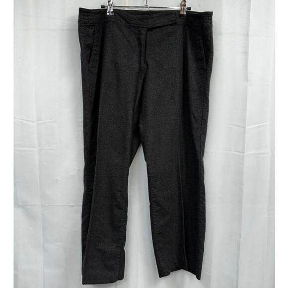 Eileen Fisher Soft Wool Flannel Dress Pant -‎ Women's Size 14 - Dark Grey - Picture 1 of 11